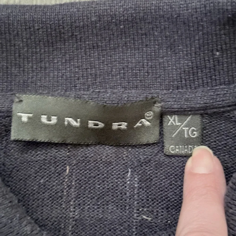 Vintage Tundra Sweater Mens XL Black Multi1/4 Zip Chunky Knit Made in Canada 90s